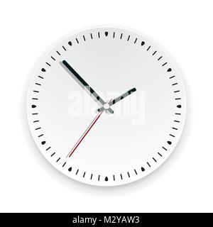 vector round background illustration of a wall clock face with no numbers. time watch icon graphic design, showing about 2 o'clock. eps10 Stock Vector