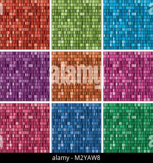 vector set of 2304 unique rainbow colors gradient backgrounds. colorful metal gradients collection of red, green, blue, purple, bronze and pink Stock Vector