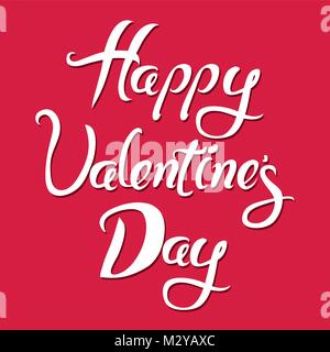 vector background illustration for happy valentines day card. text lettering design,february valentine holiday. typography decoration  banner Stock Vector