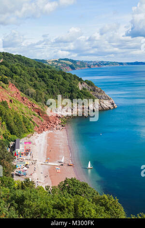 England, Devon, Torquay, Babbacombe, Babbacombe Beach, Oddicombe Beach Stock Photo