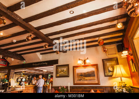 England, Hampshire, Stockbridge, The Mayfly Pub, Interior View Stock Photo