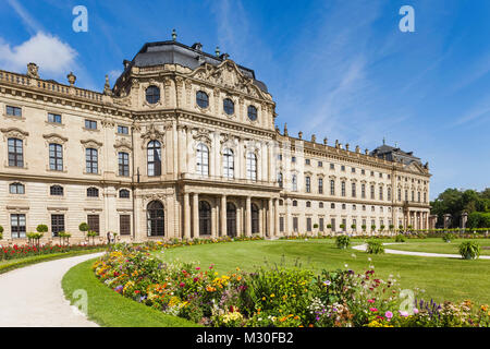 Germany, Bavaria, Romantic Road, Wurzburg, Wurzburg Residence and Court Garden Stock Photo