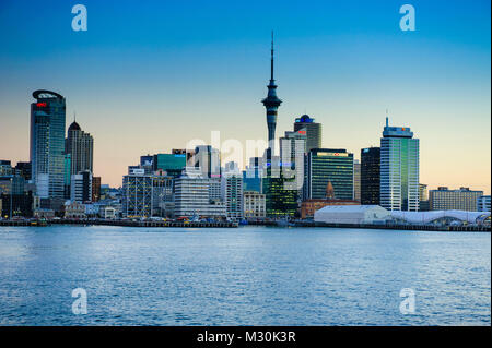 Skyline of Auckland, New Zealand Stock Photo