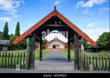 Te Puia Maori Cultural Center, Roturura, North Island, New Zealand Stock Photo