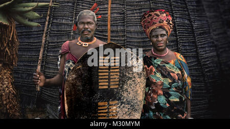 African couple, Africa, Swaziland, Mbabane Stock Photo