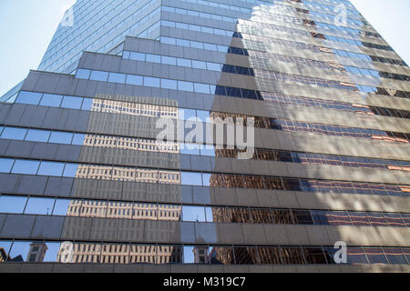 Baltimore Maryland,Wachovia Tower,office building,high rise skyscraper skyscrapers building buildings modern,glass,window,reflection,shape,line,archit Stock Photo