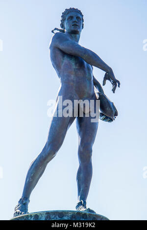 Baltimore Maryland,Fort McHenry National Monument & historic Shrine,Star Spangled Banner,Francis Scott Key,sculpture,Orpheus with the Awkward Foot,Cha Stock Photo