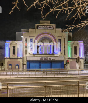 The O2 Academy music venue is housed in the restored art deco New Bedford cinema building in Glasgow, Scotland, UK. Stock Photo