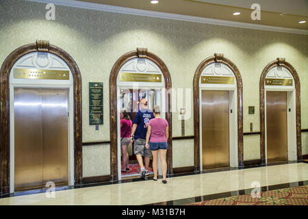 Baltimore Maryland,Radisson Plaza Lord Baltimore,hotel hotels lodging inn motel motels,historic building,global company,lodging,lobby,elevator,lift,ad Stock Photo