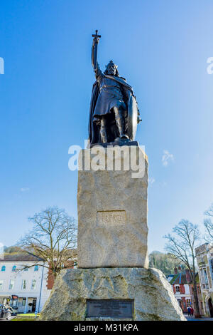 King Alfred the Great statue in Winchester, Hampshire, England, UK Stock Photo