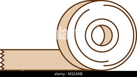 sticking plaster roll icon Stock Vector