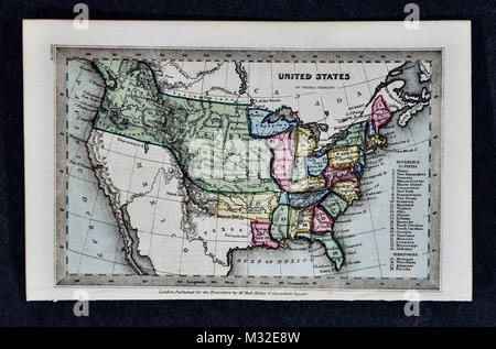 Starling 1834 Map - United States Missouri Territory Stock Photo