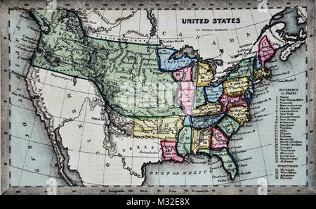 Starling 1834 Map - Mexico - New Albion California Texas Guatemala Baja ...