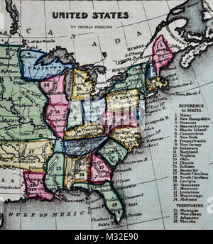 Starling 1834 Map - United States Missouri Territory Stock Photo