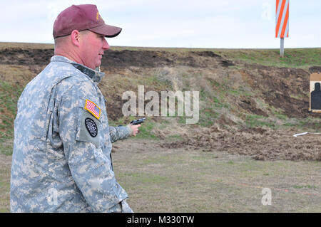 Soldiers and airmen participate in the Sergeants’ Major Matches on March 23 at the Camp Gruber Training Site near Muskogee. (U.S. Army photo by Sgt. 1st Class Darren D. Heusel, Joint Forces Headquarters Public Affairs) Sergeants u2019 Major Matches 191 by Oklahoma National Guard Stock Photo