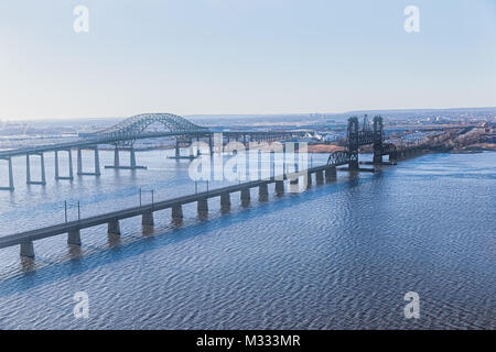 New Jersey bridges aerial Stock Photo