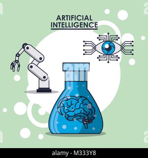 Artificial intelligence technology Stock Vector