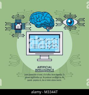 Artificial intelligence technology Stock Vector