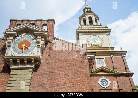 Philadelphia Pennsylvania,Independence Hall,National historical Park,history,government,American Revolution,Declaration of Independence,symbol,freedom Stock Photo