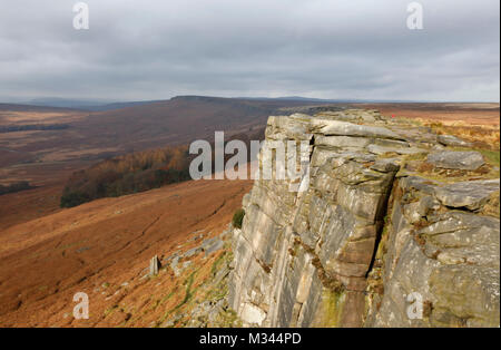 Stanage Edge, Peak District, Derbyshire, England, UK Stock Photo