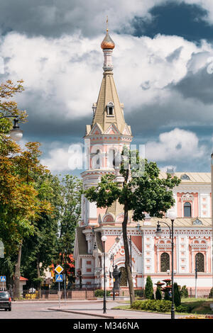 Grodno, Belarus. Cathedral Of Intercession Of Most Holy Theotokos In Street E. Ozheshko. Another Name Is Pokrovsky Cathedral Or Cathedral In Honor Of  Stock Photo