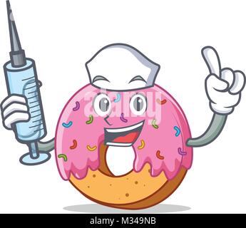 doctor-donut-character-cartoon-style-stock-vector-image-art-alamy