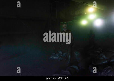 Jixi, Heilongjiang, China. 4th July, 2017. Workers covered in graphite dust inside a warehouse where graphite is processed. Graphite is a key component in the batteries that power electric cars. Credit: Dave Tacon/ZUMA Wire/ZUMAPRESS.com/Alamy Live News Stock Photo