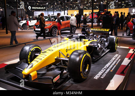 Noida, Utter pradesh,India. 08th February, 2018. Renault showcases new concept cars and cars  in Auto Expo 2018, The motor show, on Thursday, in India Expo Mart, Greater Noida, India. Stock Photo