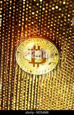 Bitcoin digital currency or Virtual money. Stock Photo