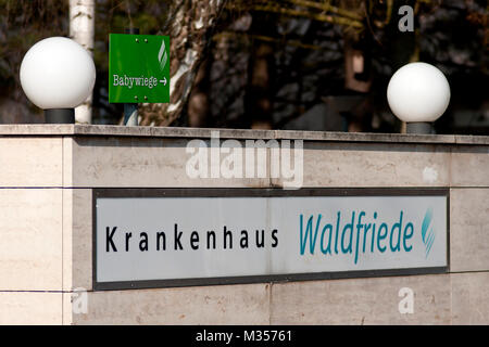 Krankenhaus Waldfriede Aus/Einfahrt in Berlin Zehlendorf Argentinische Allee 40 Stock Photo