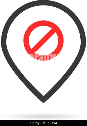 linear pin like offline Stock Vector