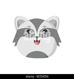 Cute Badger Animal Head Vector Illustration Graphic Design Stock Vector