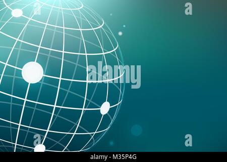 Technology and Global Business Background With Globe Vector Illustration. Stock Vector