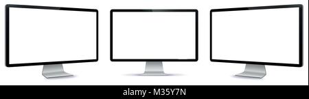 Computer Monitor Vector Illustration. Stock Vector