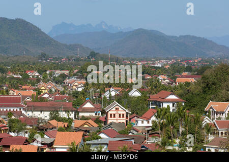 Top view of Luang Prabang, Laos Stock Photo