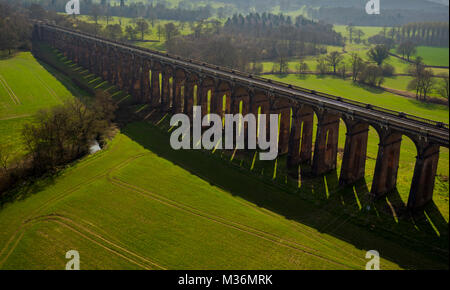 Ouse Valley Viaduct, Sussex, UK Aerial view Stock Photo