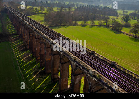 Ouse Valley Viaduct, Sussex, UK Aerial view Stock Photo