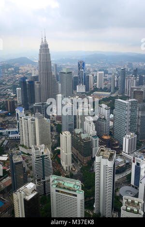 Kuala Lumpur, Malaysia - November 1, 2014: View of the city of Kuala Lumpur aerial view Stock Photo