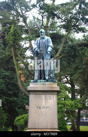 Lord Kelvin Statue in Botanic Gardens, Belfast, Northern Ireland, UK Stock Photo