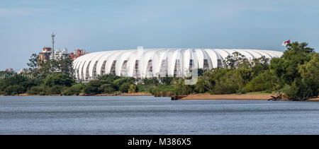 Beira Rio Stadium and Guaiba River - Porto Alegre, Rio Grande do Sul, Brazil Stock Photo