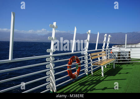 Ferry from Mindelo to Porto Novo, Cape Verde Stock Photo