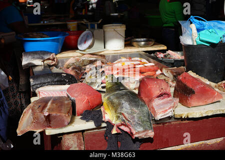 Fish Market in Mindelo, Sao Vincente Island, Cape Verde Stock Photo