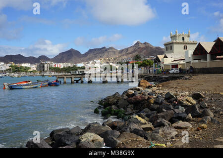 Harbour of Mindelo, São Vicente Island, Cape Verde, Africa Stock Photo