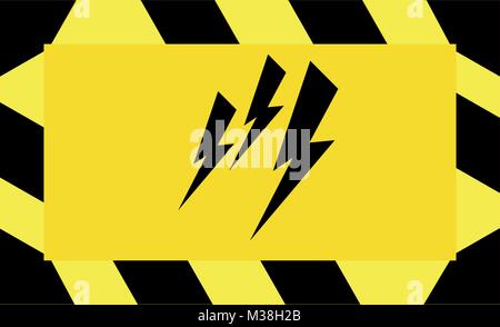 Electric shock hazard sign - vector Stock Vector
