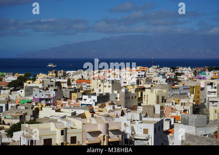 Stunning View iew over Mindelo, Sao Vincente, Cape Verde Stock Photo
