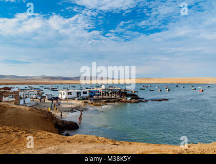 Port in Lagunillas, Paracas National Reserve, Ica Region, Peru Stock Photo