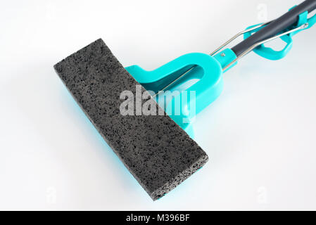 Blue mop for washing the floor on a light background Stock Photo