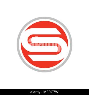 Initial S Linked Circle Connection Mark Vector Symbol Graphic Logo Design Stock Vector