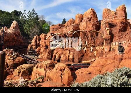 Big Thunder Mountain Railroad Disneyland, California Stock Photo