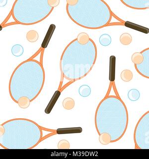 Racket and ball for game of badminton pattern Stock Vector